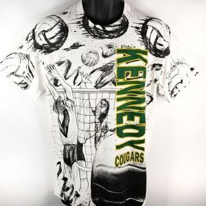 Kennedy Cougars Volleyball T Shirt Vintage 90s All Over Print High School